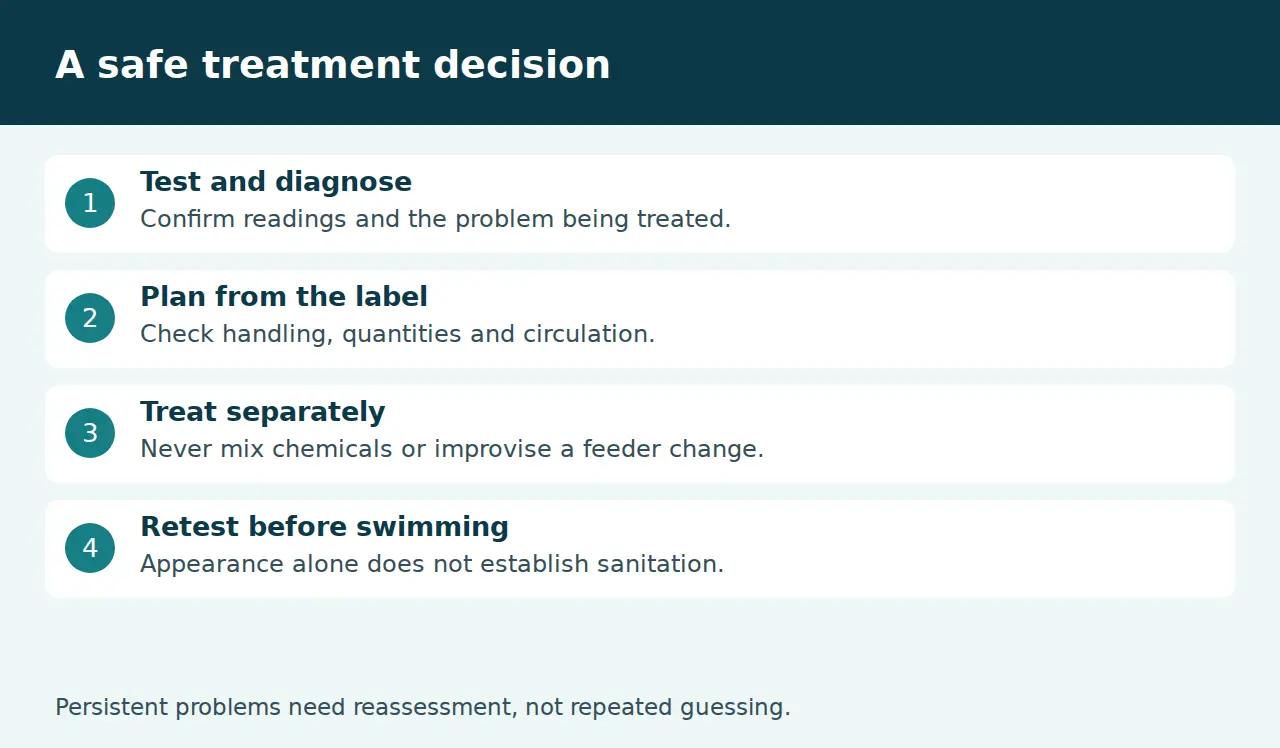 Testing, label planning, separate treatment and retesting checklist