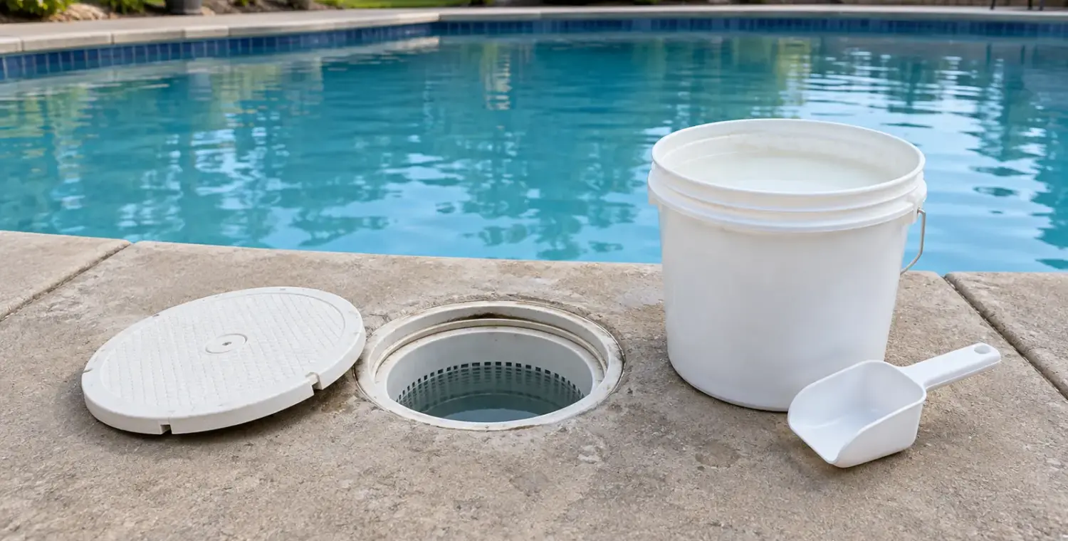 Getting ready to add DE through the pool skimmer