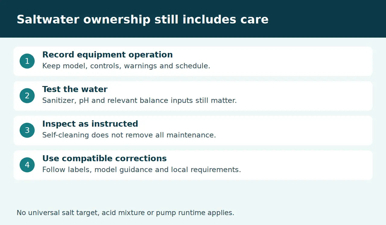 Four ongoing maintenance responsibilities for saltwater pool owners